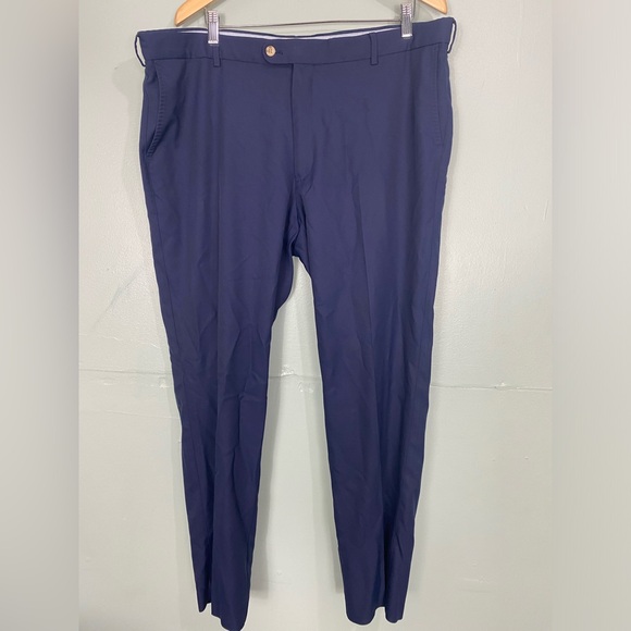 Peter Millar Durham High Drape Performance Pant Blue Sz 40X32 - Picture 1 of 5